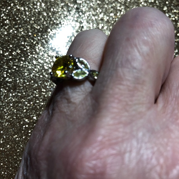 RING CITRINE CZ .925 NWOT - Picture 2 of 4